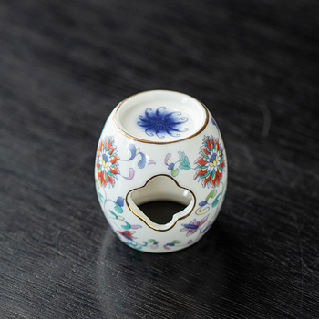Set ceramic de ceai albastru-alb cu lut Yixing, suport pentru capacul ceainicului, accesorii pentru ceremonia ceaiului, decor pentru casă