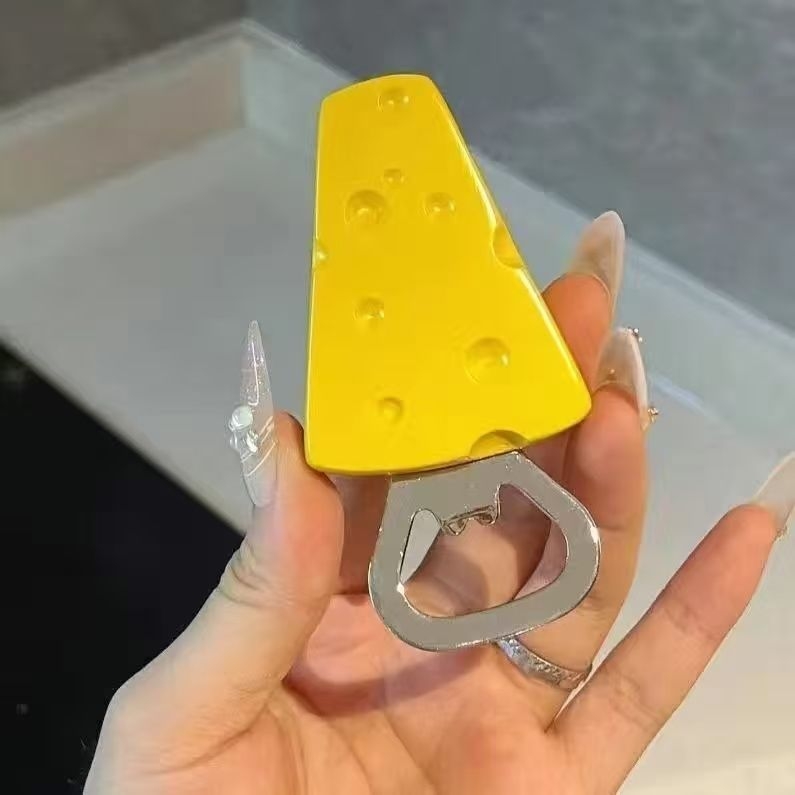 Deschizător magnetic pentru sticle, magnet pentru frigider, design dovleac și brânză