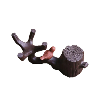 Pereche de suporturi pentru capacele de ceainic din lut mov, cu suport pentru filtrul de ceai și ornament de ceai Magpie – set tavă de ceai