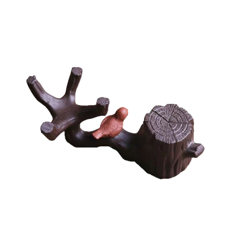 Pereche de suporturi pentru capacele de ceainic din lut mov, cu suport pentru filtrul de ceai și ornament de ceai Magpie – set tavă de ceai