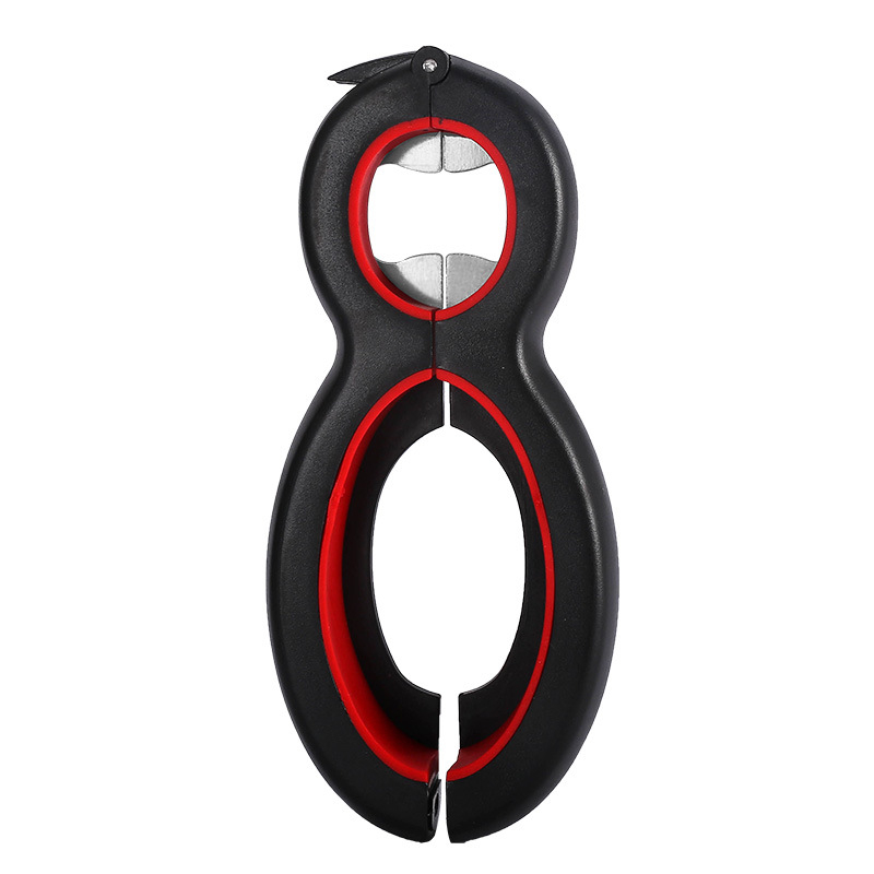 Deschizător de sticle 6 în 1, din plastic, creativ și ușor de utilizat, gadget de bucătărie portabil