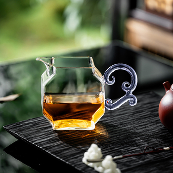 Ceșă de ceai din sticlă borosilicată de înaltă rezistență, transparentă, pentru casă și birou, cu mâner colorat și separator de ceai