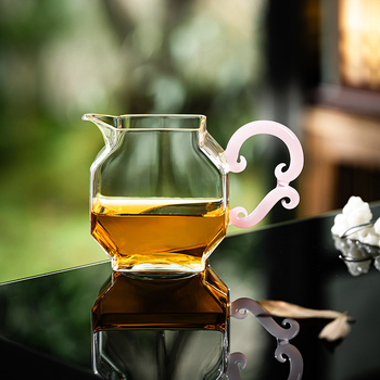 Ceșă de ceai din sticlă borosilicată de înaltă rezistență, transparentă, pentru casă și birou, cu mâner colorat și separator de ceai