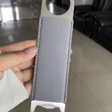 Deschizător dublu pentru sticle de bere, din piele și metal, oțel inoxidabil, cadou portabil