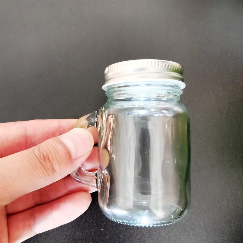 Prozirna cilindrična staklena bočica s poklopcem, 120 ml, za kozmetičke uzorke