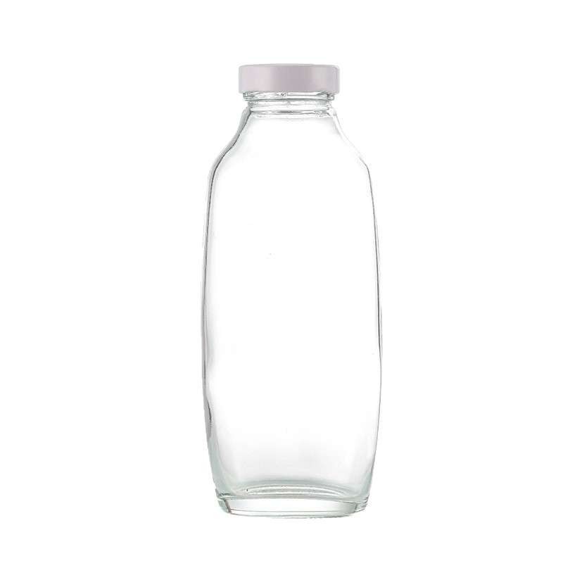 Staklena boca za napitke s mogućnošću ispisa logotipa, jednostavna i debelo staklo, prozirna, 250/350/500 ml