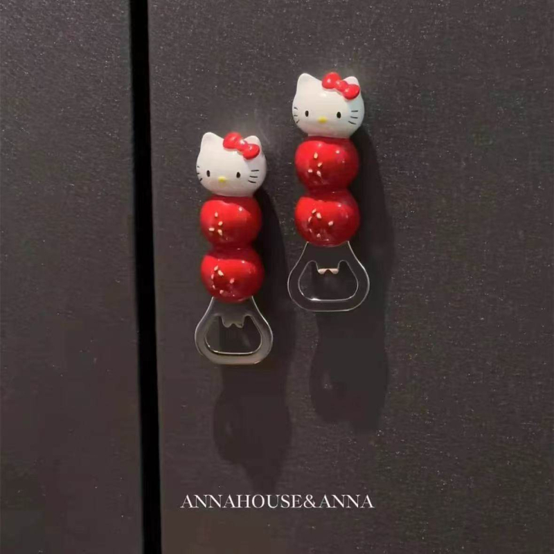 Deschizător magnetic pentru sticle și magnet pentru frigider, în formă de KT pisică drăguț, decor 3D pentru casă
