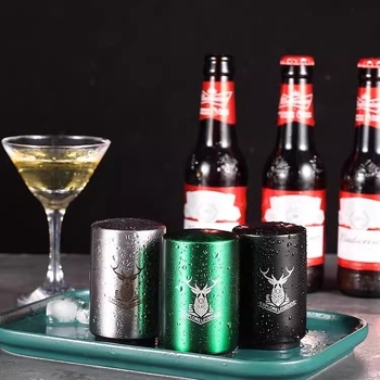 Deschizător pentru sticle de bere din oțel inoxidabil, tip apăsare, design creativ, fără urme, deschidere automată a capacului