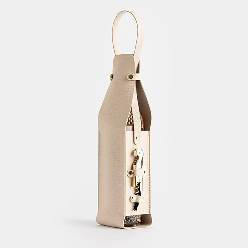 Geantă din piele pentru o sticlă de vin, cu logo personalizat - cadou corporativ premium