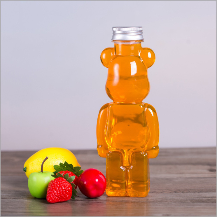 Kreativna prijenosna PET boca za napitke s mliječnim čajem, 350–500 ml, aluminijski poklopac