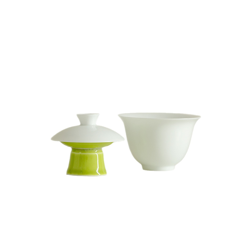Capac ceramic pentru ceremonia ceaiului, capac cu glazură colorată, accesorii pentru ceremonia ceaiului, bază pentru capacul ceainicului, decor de masă în stil antic