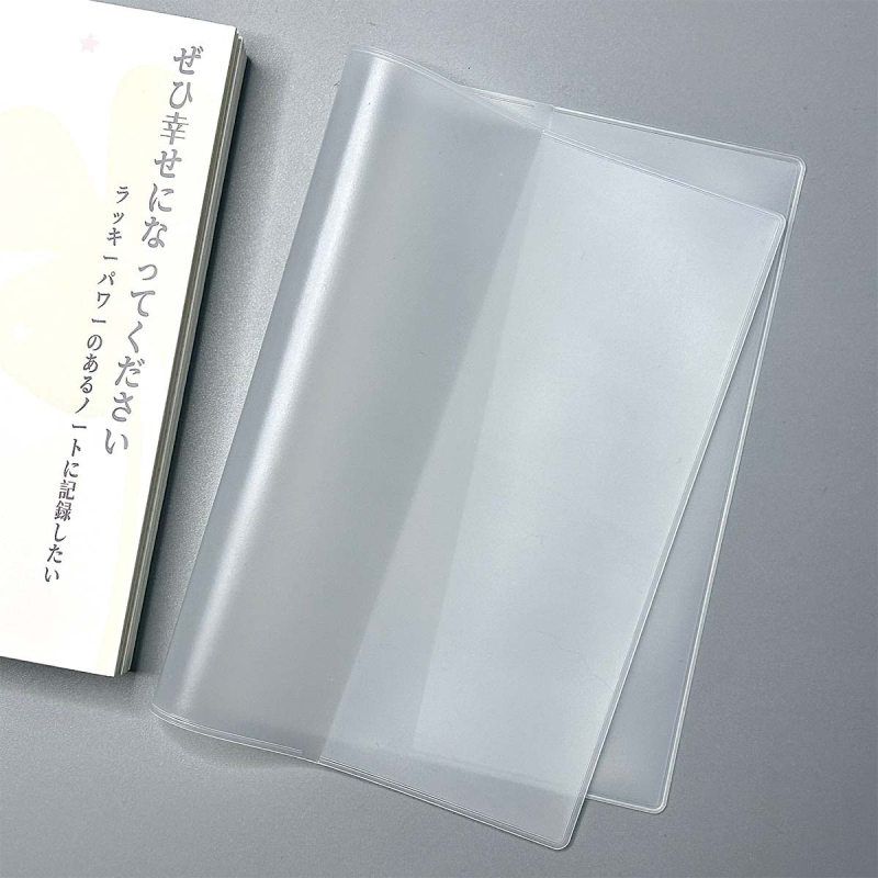 Husă transparentă din PVC pentru notebook A6, format îngust
