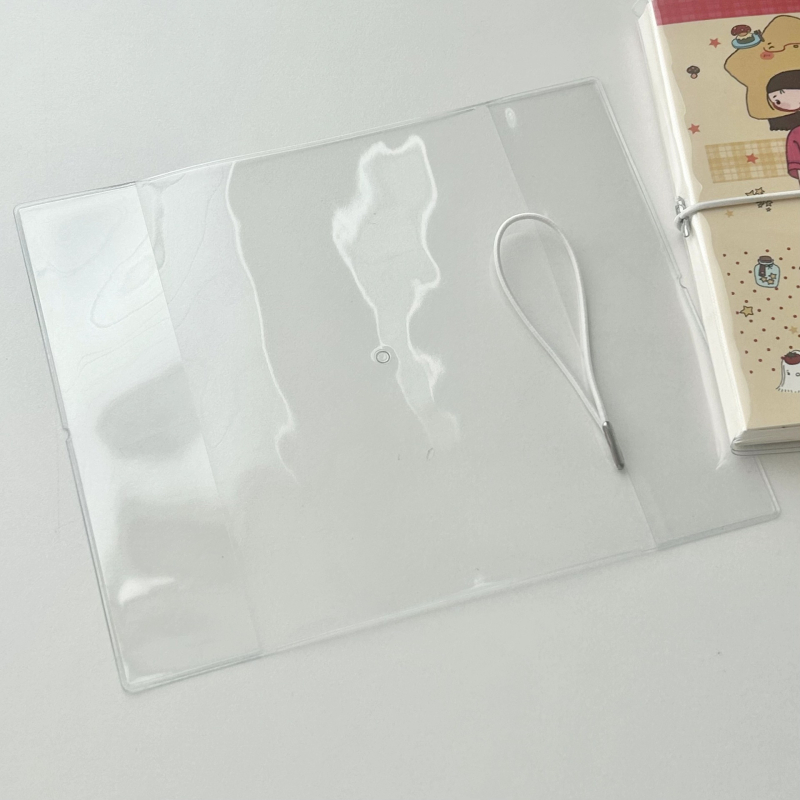 Husă transparentă din PVC pentru notebook A6, format îngust