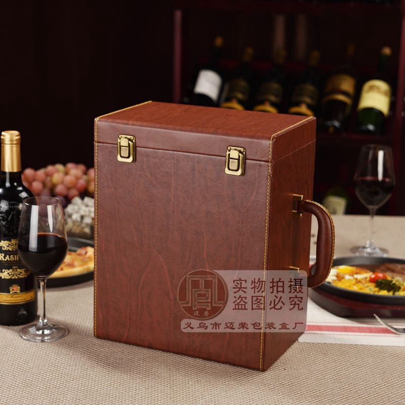 Cutii de vin din piele PU pentru 1, 2, 4 sau 6 sticle – ambalaje cadou elegante pentru vin roșu