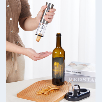 Deschizător electric pentru sticla de vin roșu, pentru uz casnic, complet automat, din oțel inox, reîncărcabil, multifuncțional