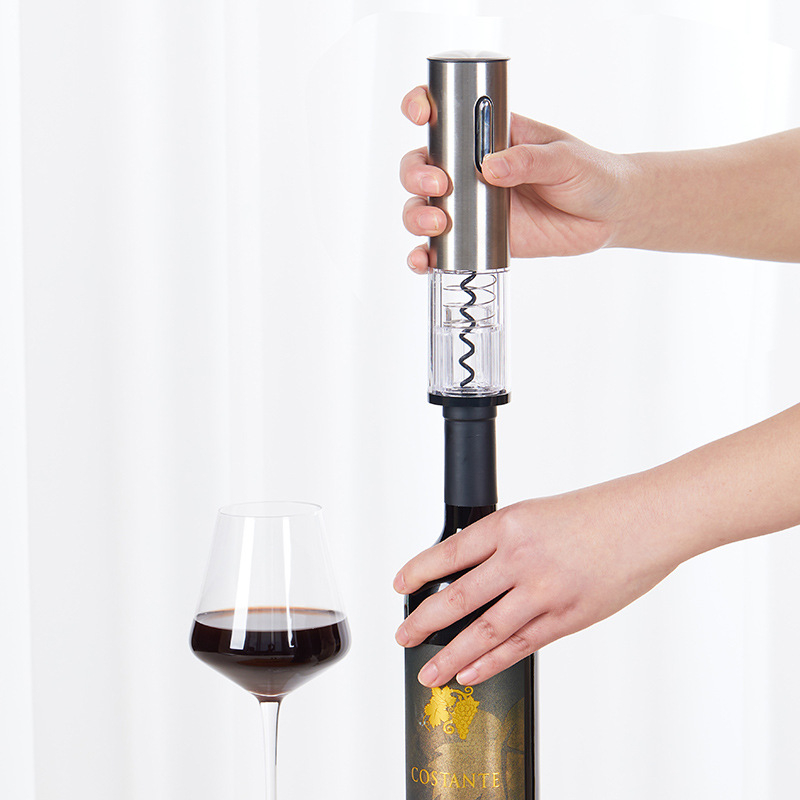 Deschizător electric pentru sticla de vin roșu, pentru uz casnic, complet automat, din oțel inox, reîncărcabil, multifuncțional