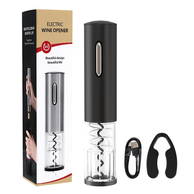 Deschizător electric pentru sticla de vin roșu, pentru uz casnic, complet automat, din oțel inox, reîncărcabil, multifuncțional