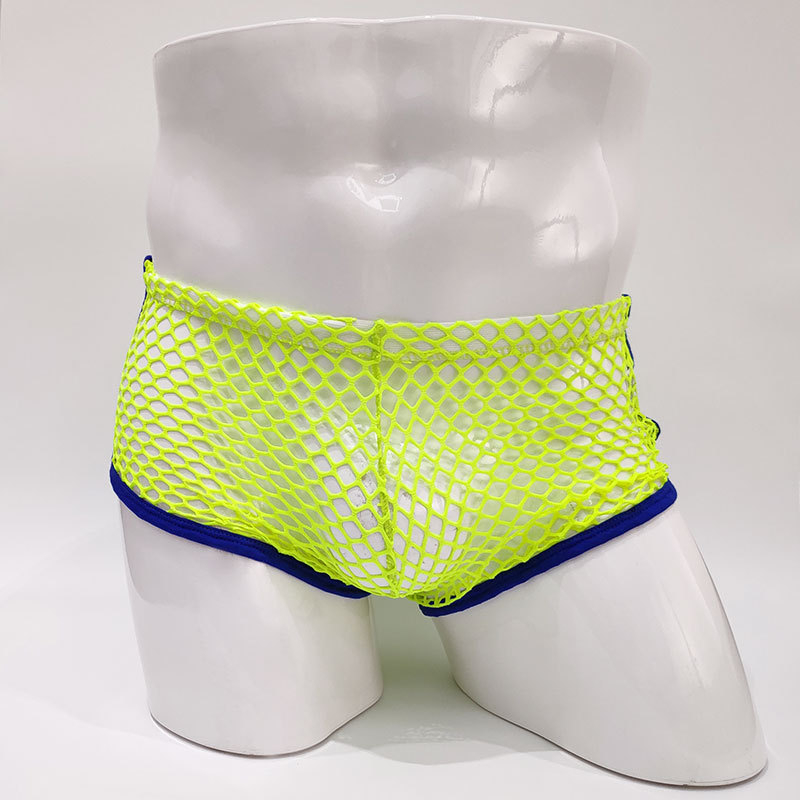 Muške mrežaste gaćice, prozirne, niskog pojasa, boxer kroja, mladenački stil