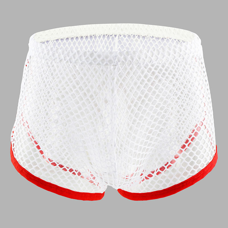 Muške mrežaste gaćice, prozirne, niskog pojasa, boxer kroja, mladenački stil