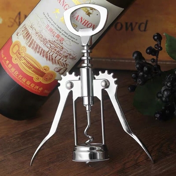 Deschizător de sticle multifuncțional, montat pe perete, pentru vin și bere