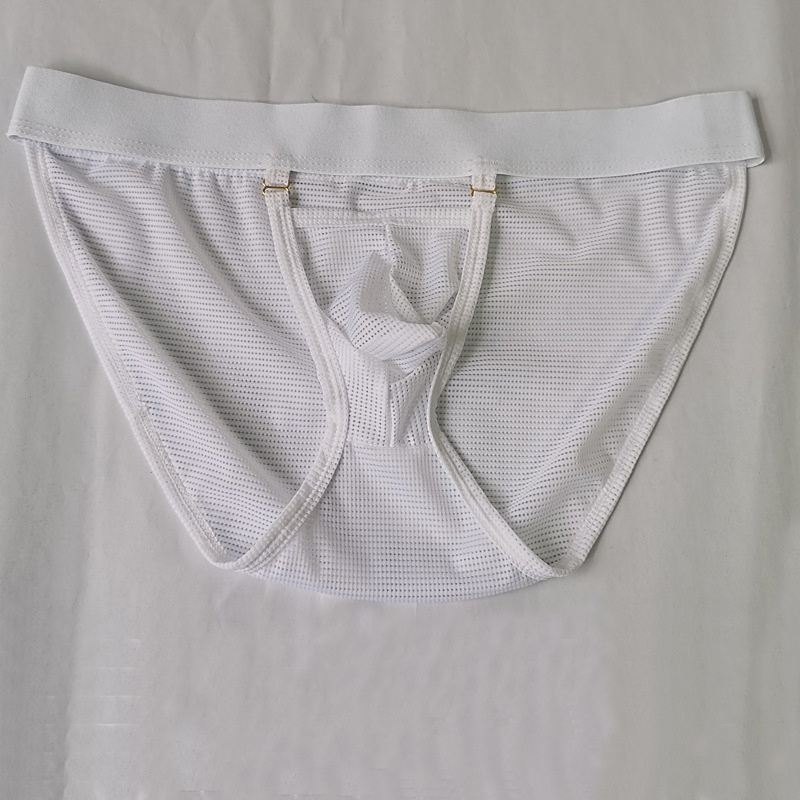 Muške gaće visokog kroja s prozračnom finom mrežom, briefs, velika veličina, U-oblikovan prednji dio, udobne, EU veličina C2-20