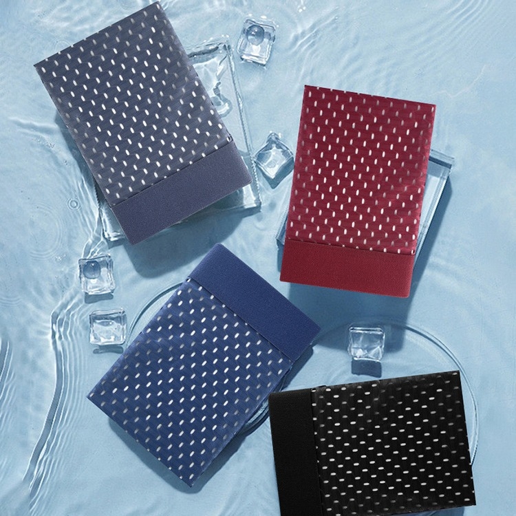 Férfi ice-silk hálószövésű boxeralsó, légáteresztő, plusz méret, nyár, vékony hálószövet