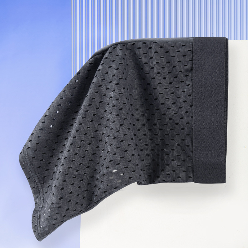 Férfi ice-silk hálószövésű boxeralsó, légáteresztő, plusz méret, nyár, vékony hálószövet