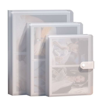 Album foto Polaroid de 6 inch, transparent, cu 200 locuri pentru fotografii – minimalist, cu pagini detașabile