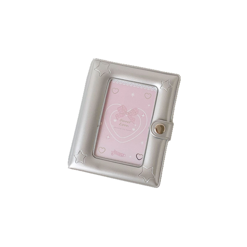 HISOCUTE Album foto mini minimalist cu un singur compartiment pe pagină, spațiu de stocare pentru Polaroid de 3 inch, album pentru carduri ale fanilor și suport pentru carduri