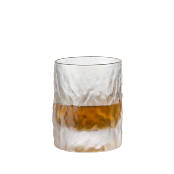 Pahar de whisky din cristal, cu textură ciocănită, pentru uz casnic