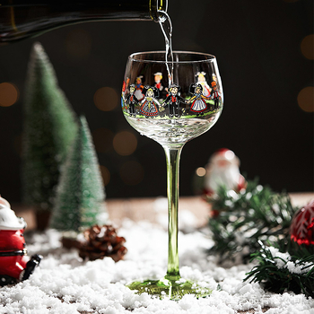Pahar înalt de vin inspirat de nordic pentru șampanie și cocktailuri, design creativ și elegant