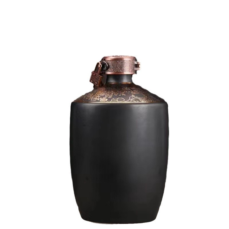 Sticlă ceramică pentru vin cu borcan colectie sigilat, 1,5 L, recipient casnic pentru infuzarea vinului