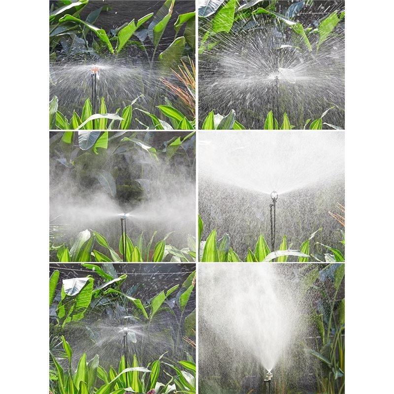 Set microaspersor montat la sol, duză rotativă 360°, pentru grădină și seră, irigare prin picurare, pentru pomi fructiferi și gazon