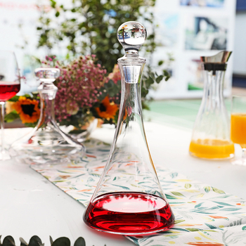 Decantor de vin din cristal fără plumb, stil european, cu capac și dop, decor pentru casă