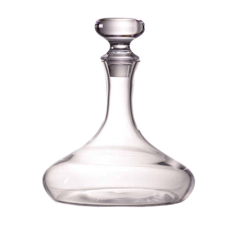 Decantor de vin din cristal fără plumb, stil european, cu capac și dop, decor pentru casă