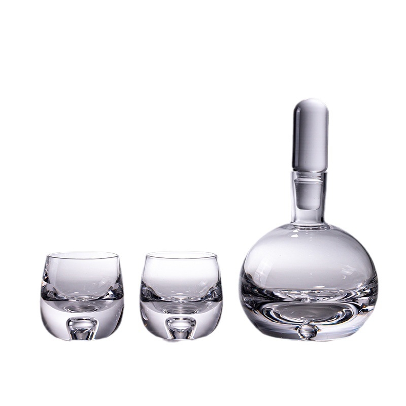 ANHUA Set de vin din sticlă artistică, înaltă calitate: decantator, carafă și pahare de vin pentru uz casnic