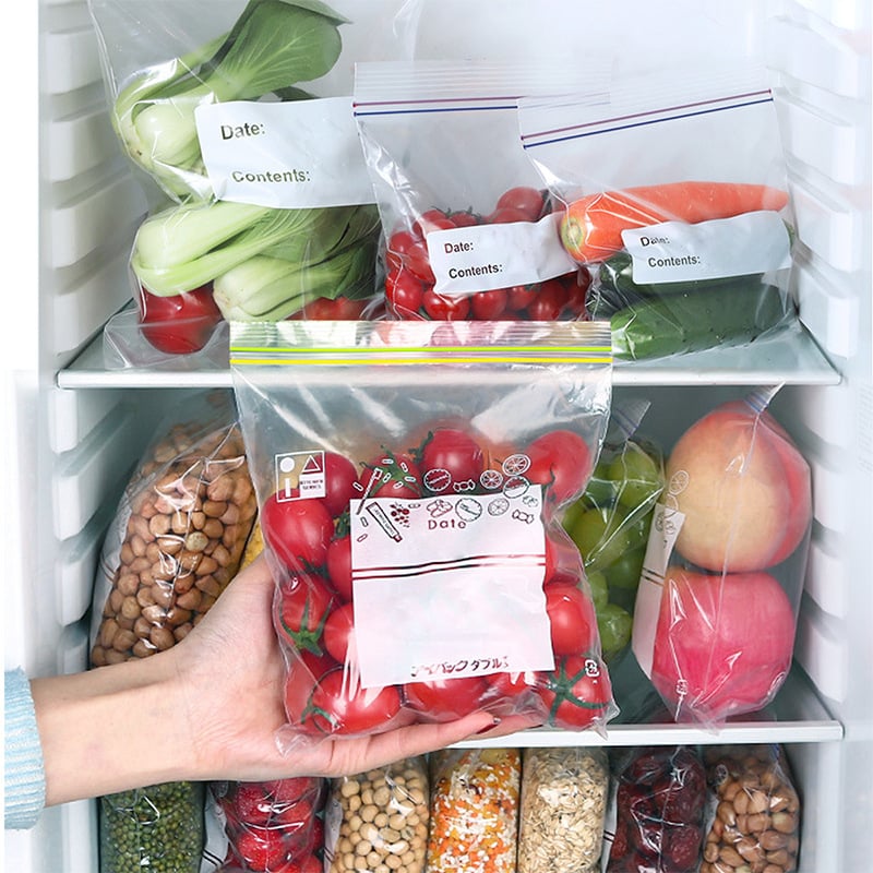 Pungă alimentară cu închidere dublă, stil japonez PE pentru conservarea legumelor și a fructelor în frigider