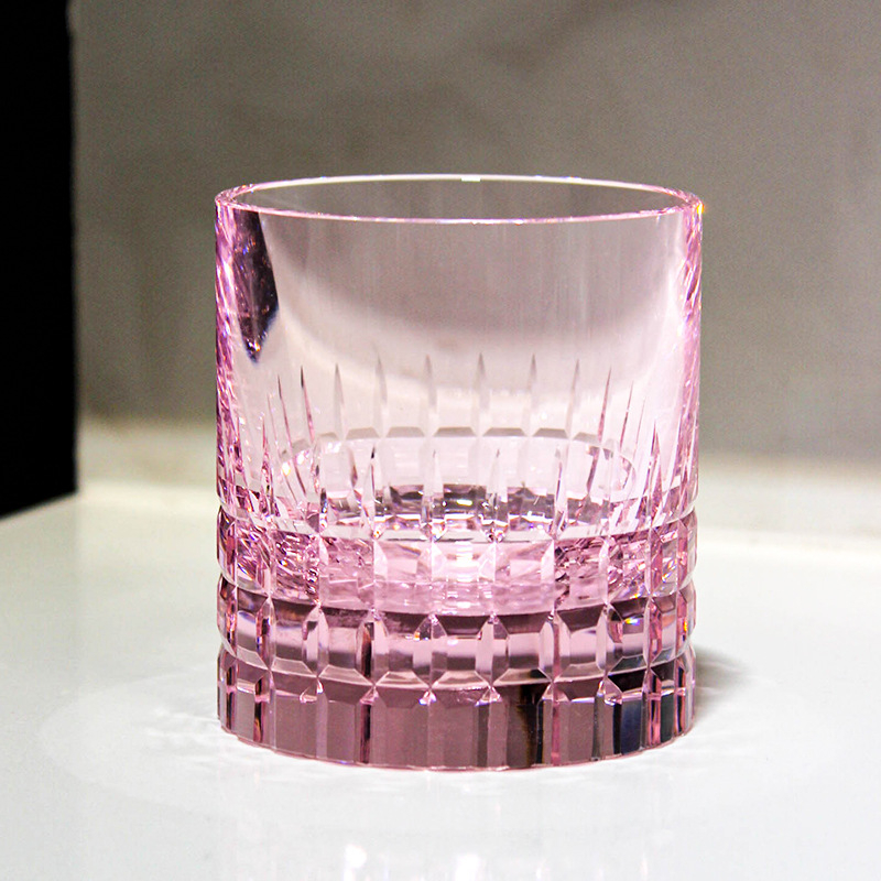 Pahar de whisky în stil european, vintage, cu design gravat simplu, cristal K9, capacitate mare, în cutie cadou