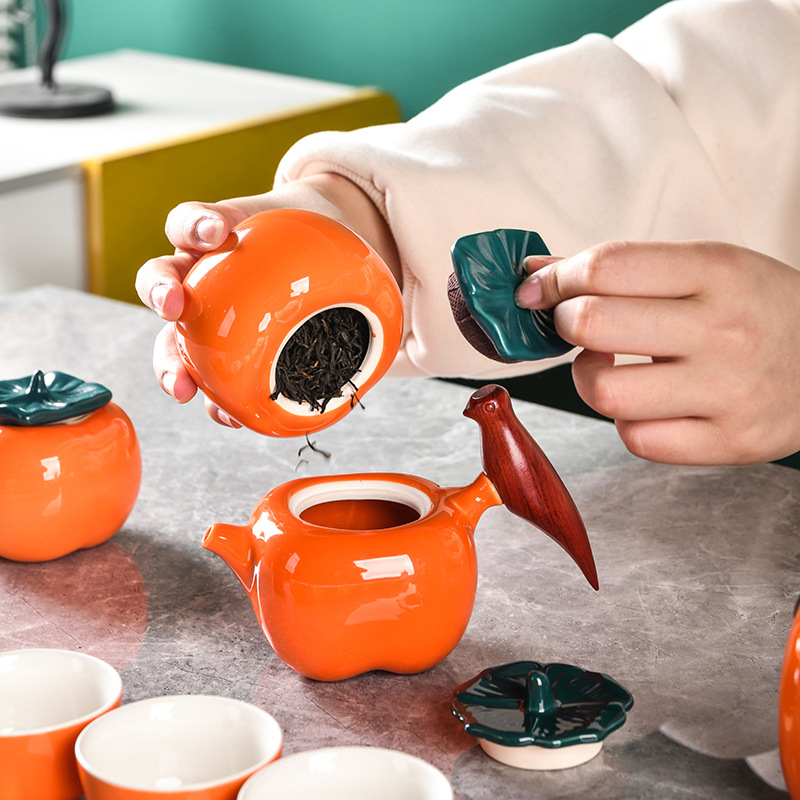 Set de ceai Kung Fu în cutie cadou, set complet de ceramică pentru uz casnic