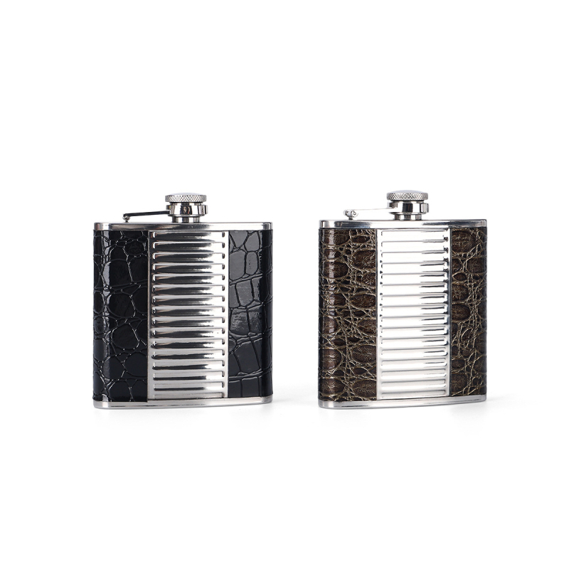 Set de mini sticle de vin din oțel inoxidabil, portabil pentru exterior, cu etanșare, cutie cadou minimalistă