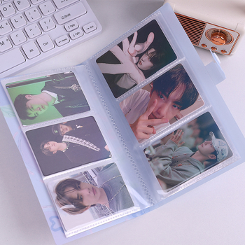 Album cu carduri de fructe, album pentru fani ai starurilor, album foto Polaroid transparent pentru 240 carduri, cu aranjament pe trei secțiuni