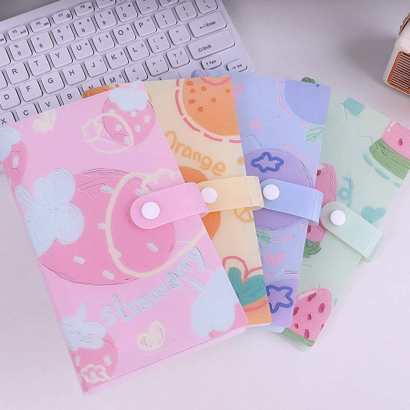 Album cu carduri de fructe, album pentru fani ai starurilor, album foto Polaroid transparent pentru 240 carduri, cu aranjament pe trei secțiuni