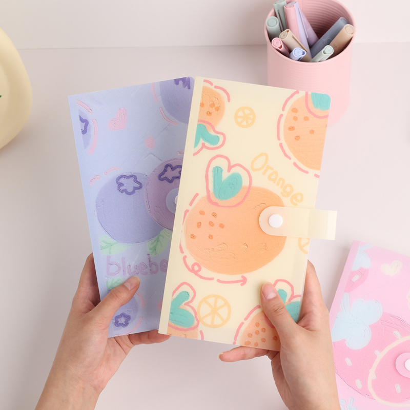Album cu carduri de fructe, album pentru fani ai starurilor, album foto Polaroid transparent pentru 240 carduri, cu aranjament pe trei secțiuni