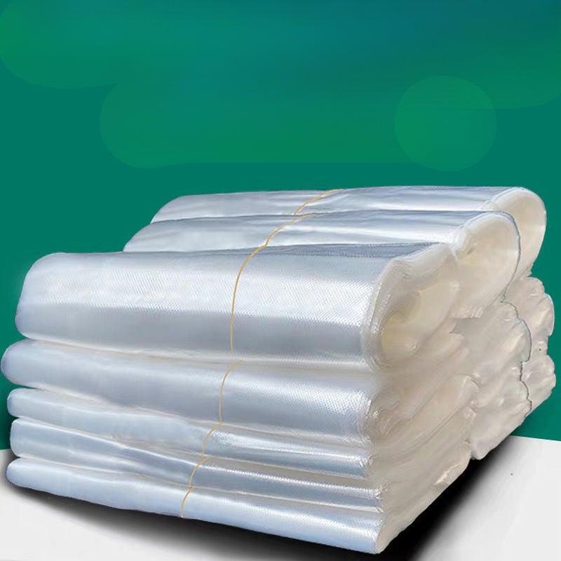 Pungă albă de plastic pentru alimente, de unică folosință, pentru livrare și cumpărături, cu menținerea prospețimii