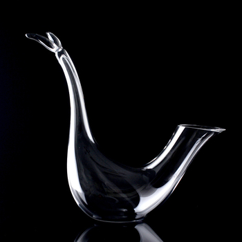 Decantor de vin cu logo personalizat, fără plumb, cristal, în formă de pinguin, turnare manuală, design dintr-o singură bucată