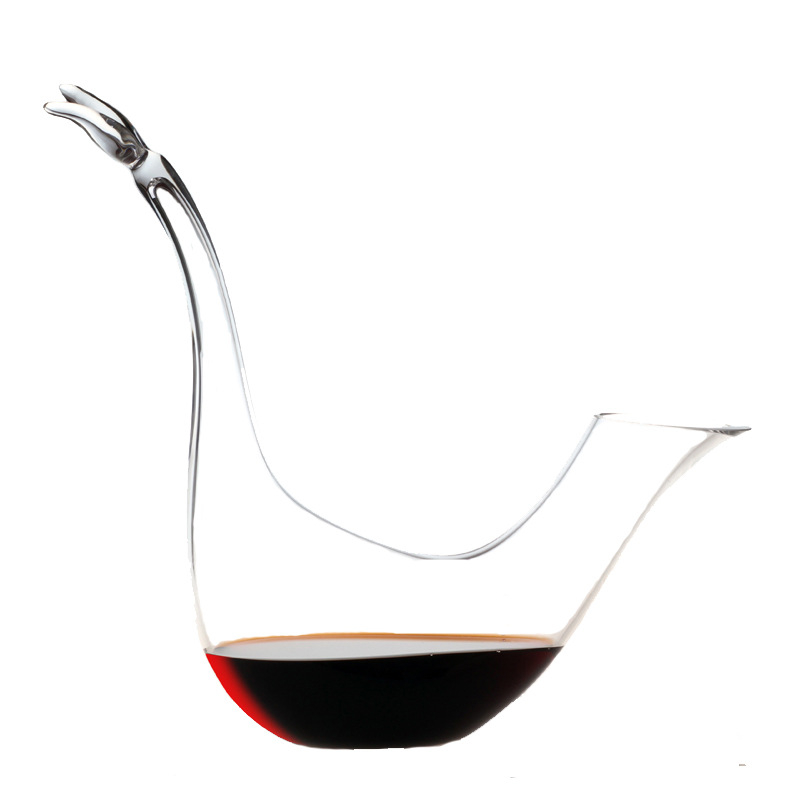 Decantor de vin cu logo personalizat, fără plumb, cristal, în formă de pinguin, turnare manuală, design dintr-o singură bucată