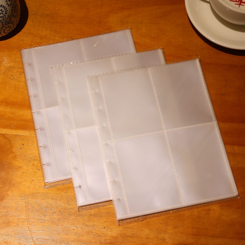 Binder de carduri cu nasture ciupercă, album cu foi detașabile, format 3 inch, patru compartimente, 20 pagini interioare pentru photocarduri și colecții idol