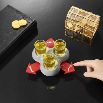 Pahar de shot pentru bar cu roată rotativă, ideal pentru karaoke și petreceri