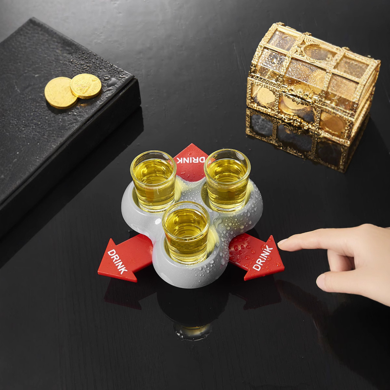 Pahar de shot pentru bar cu roată rotativă, ideal pentru karaoke și petreceri