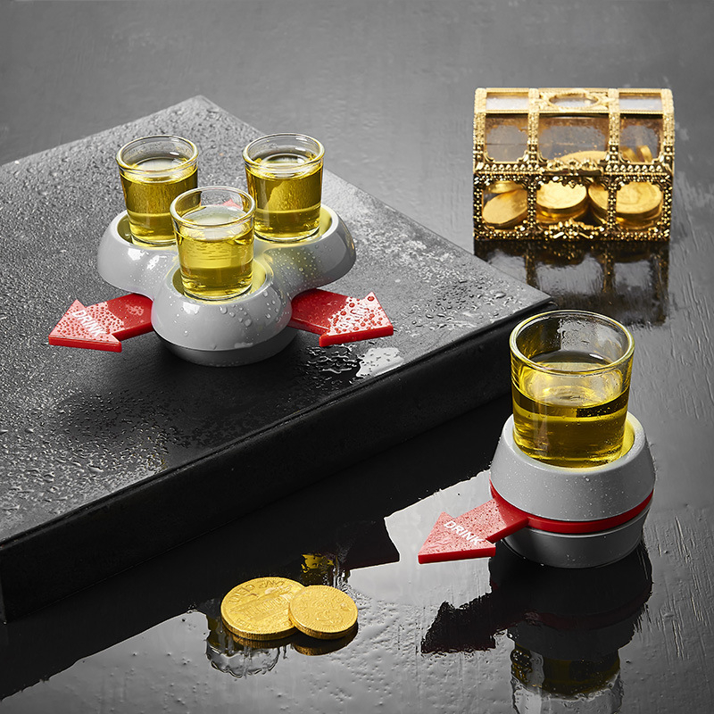 Pahar de shot pentru bar cu roată rotativă, ideal pentru karaoke și petreceri